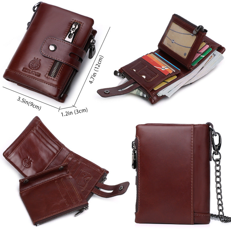 Full-Grain Leather RFID Wallet – Durable, Timeless & Secure