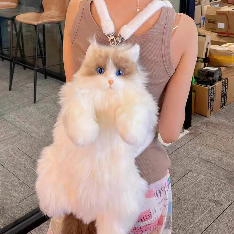 Realistic Ragdoll Cat Backpack