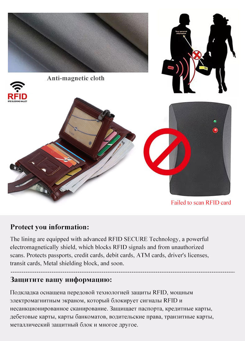 Full-Grain Leather RFID Wallet – Durable, Timeless & Secure