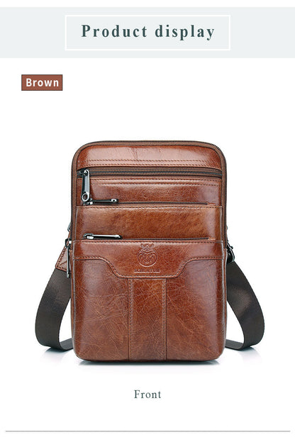 Premium full-grain leather crossbody bag-large capacity & timeless style