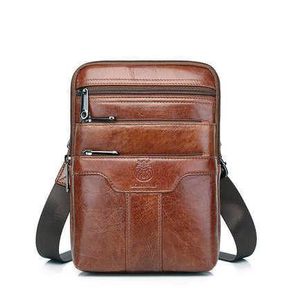 Premium full-grain leather crossbody bag-large capacity & timeless style