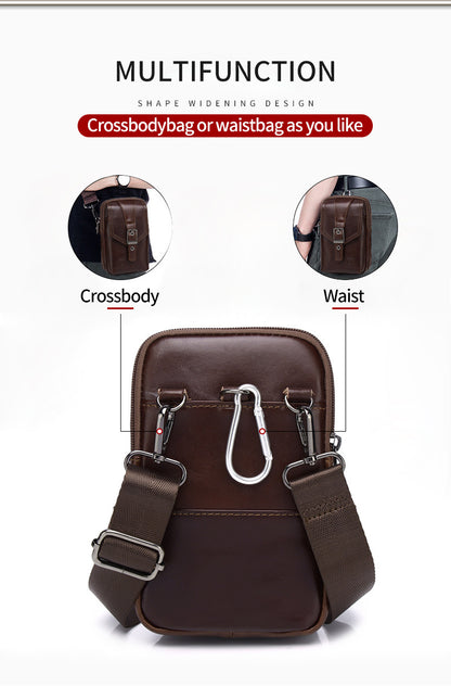 [LIMITED RELEASE]Premium Full-Grain Leather Crossbody Phone Bag – Built to Last 10 Years