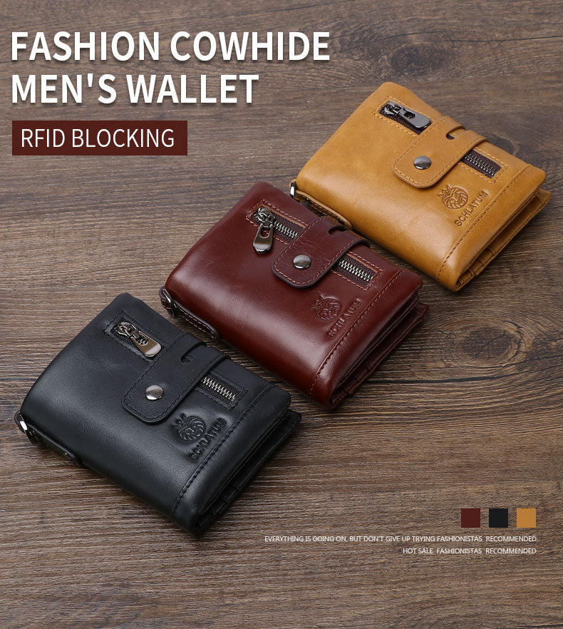 Full-Grain Leather RFID Wallet – Durable, Timeless & Secure