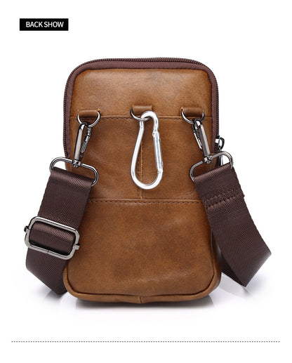 [LIMITED RELEASE]Premium Full-Grain Leather Crossbody Phone Bag – Built to Last 10 Years