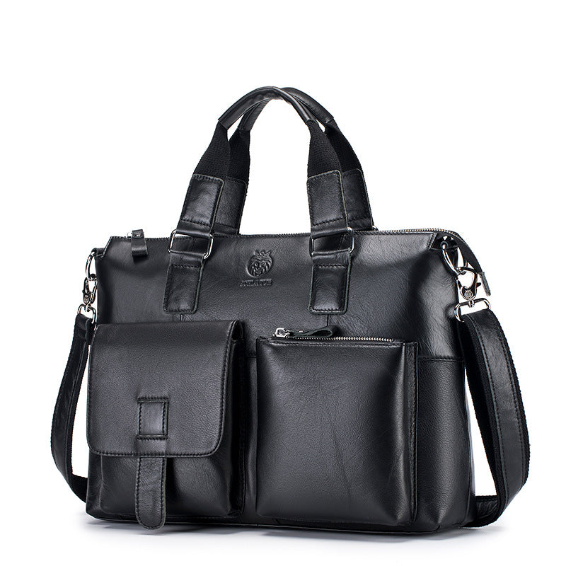 Shileton Leather Briefcase – Vintage, Durable & Laptop-Friendly