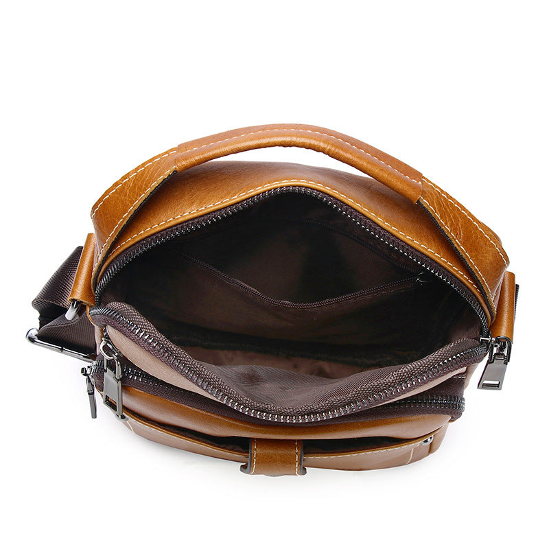 Premium full-grain leather men's crossbody bag-Timeless & durable